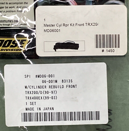 NEW MOOSE UTILITY DIVISION MD06-001 CARB REPAIR KIT 06-001M