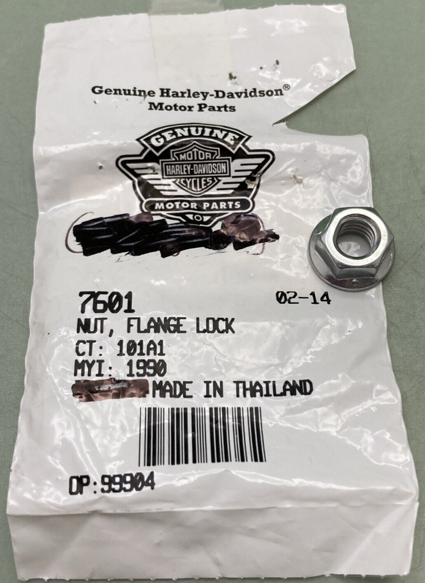 NEW GENUINE HARLEY DAVIDSON 7601 NUT, FLANGE LOCK