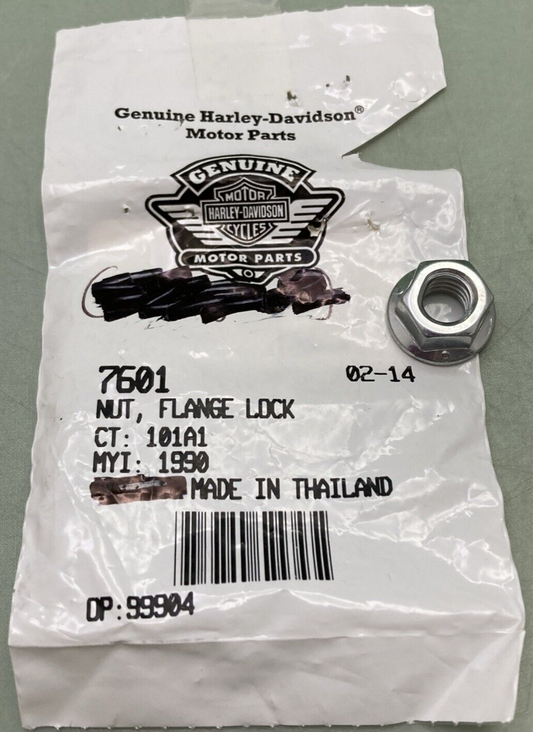 NEW GENUINE HARLEY DAVIDSON 7601 NUT, FLANGE LOCK