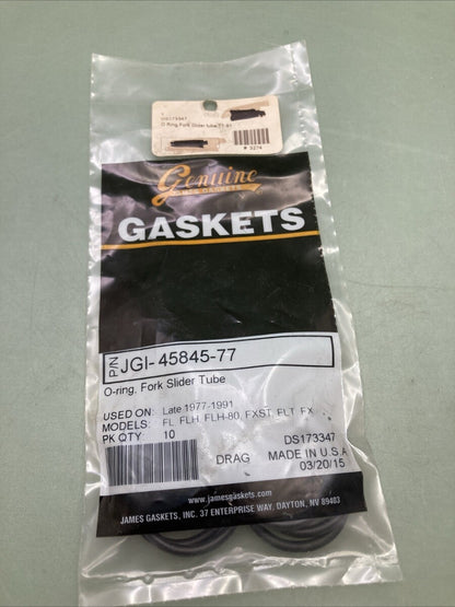 QTY 10 NEW GENUINE JAMES GASKET JGI-45845-77 O-RING, FORK SLIDER TUBE