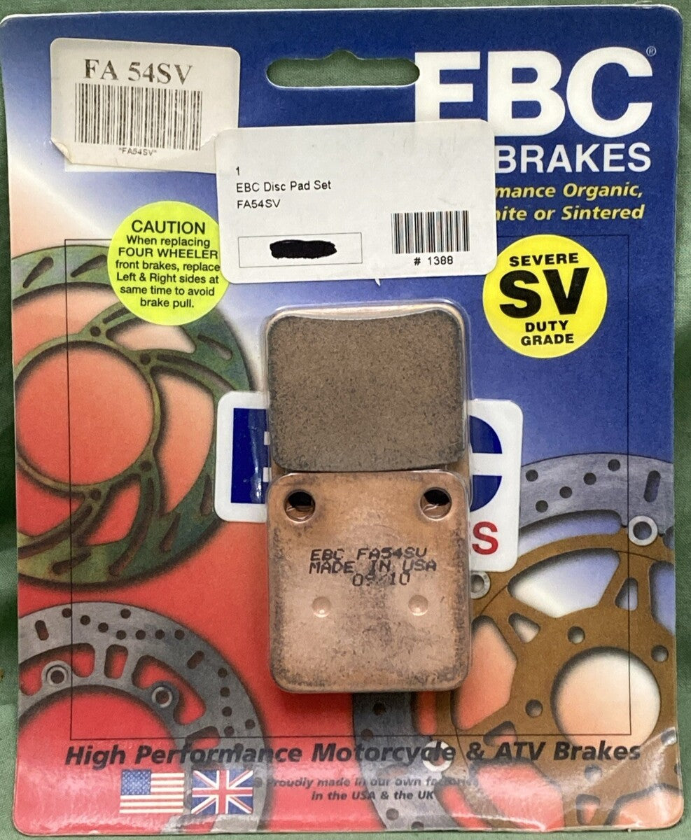 NEW GENUINE EBC BRAKES FA 54SV SEVERE HEAVY DUTY SINTERED DISC PAD SET FRONT