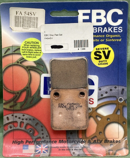 NEW GENUINE EBC BRAKES FA 54SV SEVERE HEAVY DUTY SINTERED DISC PAD SET FRONT