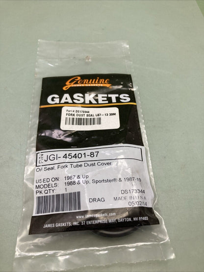 NEW GENUINE JAMES GASKET JGI-45401-87 OIL SEAL, FORK TUBE DUST COVER