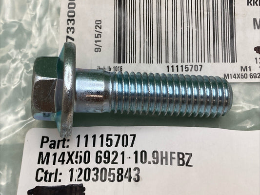 NEW FASTENEL 11115707 M14-2.0 x 50mm Zinc Finish DIN 6921 Class 10.9 Hex Flange