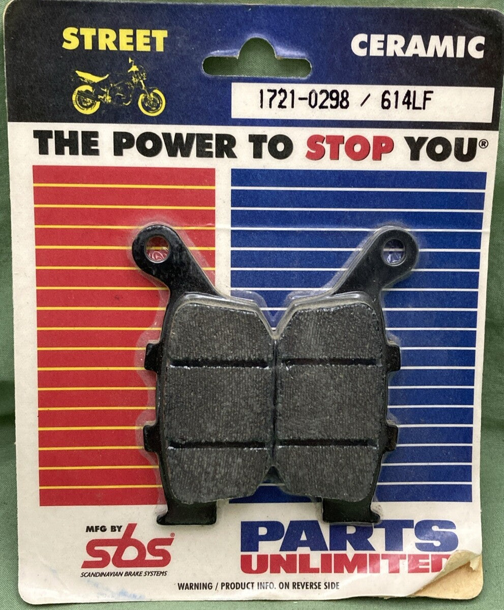 NEW GENUINE PARTS UNLIMITED 1721-0298 614LF CERAMIC REAR BRAKE PADS