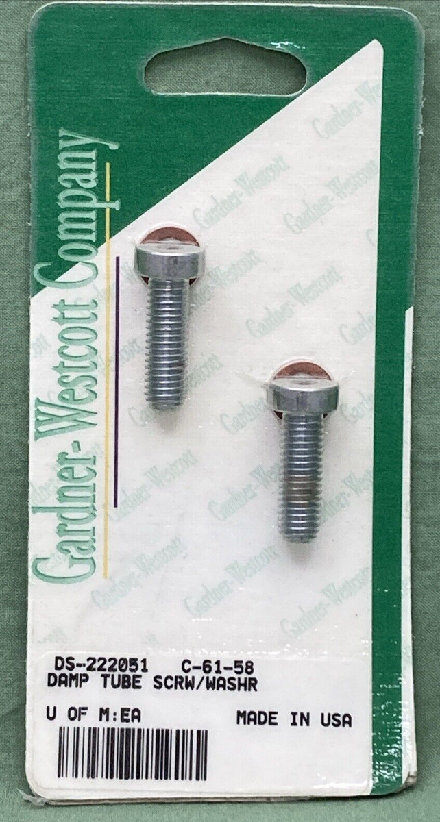 NEW GARDNER WESTCOTT COMPANY C-61-58 DAMP TUBE SCREW/WASHER DS-222051