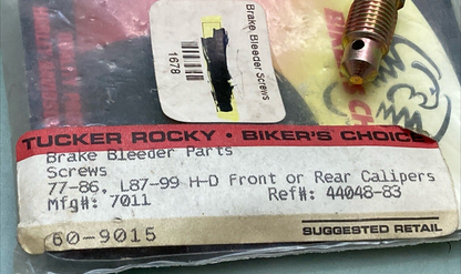 NEW TUCKER ROCKY 44048-83 BRAKE BLEEDER SCREW BIKERS CHOICE HD