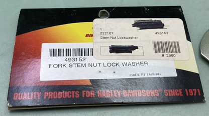 NEW BIKER'S CHOICE 493152 FORK STEM NUT LOCK WASHER 222107
