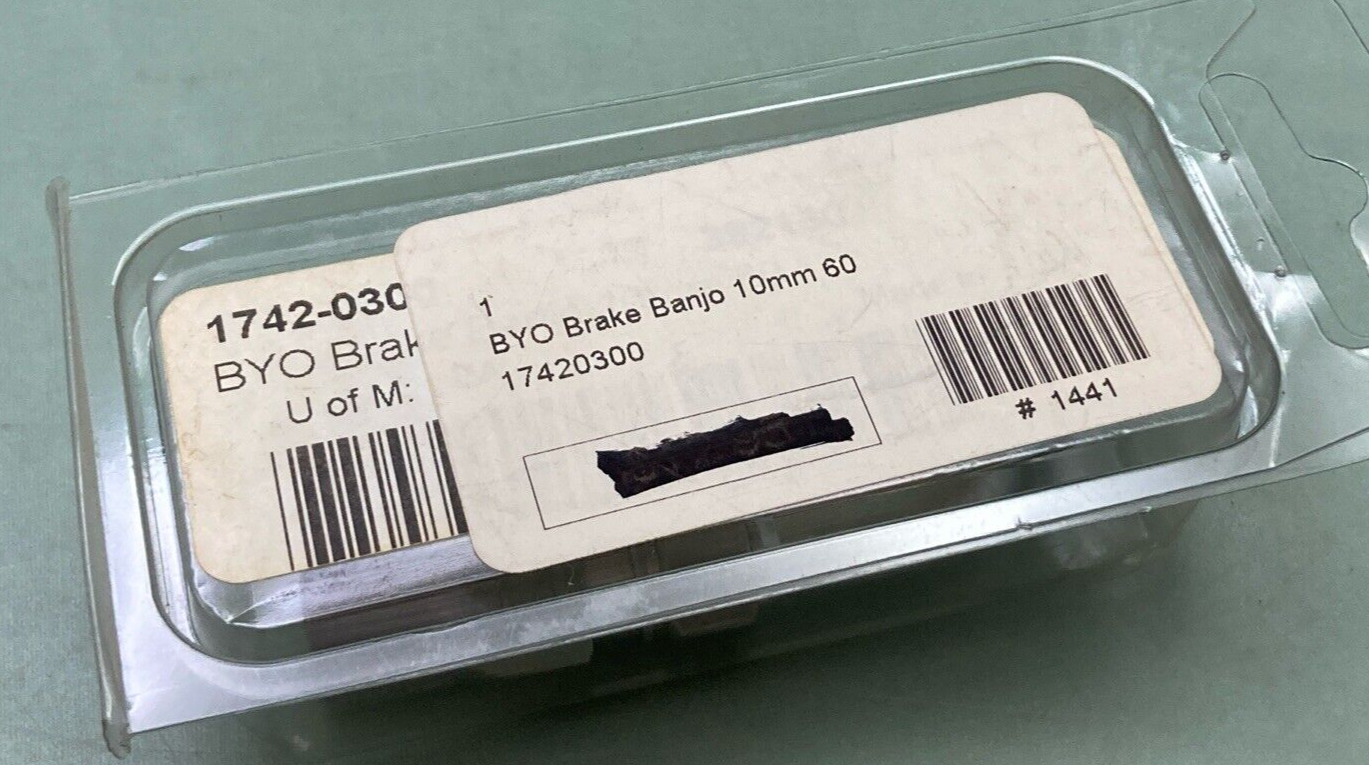 NEW BYO BRAKE 1742-0300 BRAKE BANJO 10MM 60 DEGREES