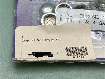 NEW MC ENTERPRISES MC-581 13MM CHROME SNAP CAP SET