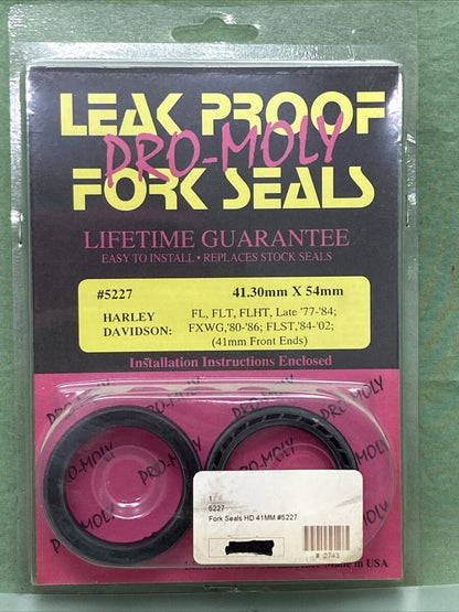 NEW PRO-MOLY 5227 FORK SEAL KIT 41.30MM X 54MM