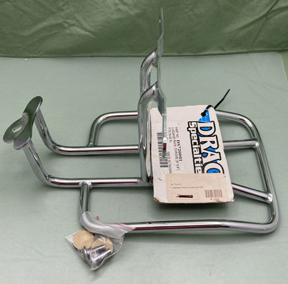 NEW GENUINE DRAG SPECIALTIES DS720001 LUGGAGE RACK, CHROME (8''X6'')  XL 79-93
