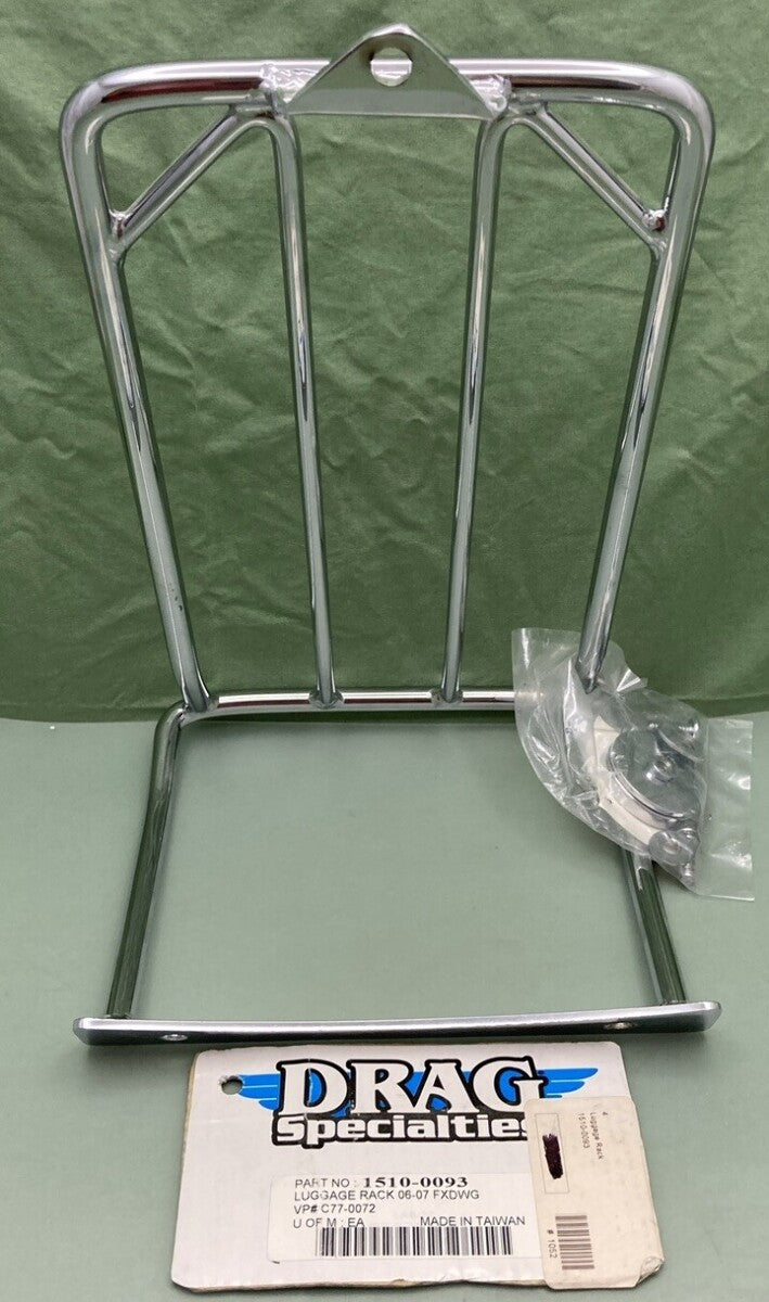 NEW GENUINE DRAG SPECIALTIES 1510-0093 BOBTAIL LUGGAGE RACK FXDWG 06-07