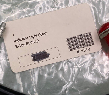 NEW GENUINE E-TON 800542 INDICATOR LIGHT (RED), DC 12V, Viper 90 2-Stroke RXL-90