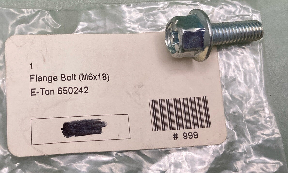 NEW GENUINE E-TON 650242 FLANGE BOLT (M6X18)