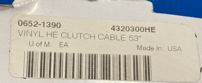 NEW GENUINE DRAG SPECIALTIES 0652-1390 BLACK VINYL HIGH EFFICIENCY CLUTCH CABLE
