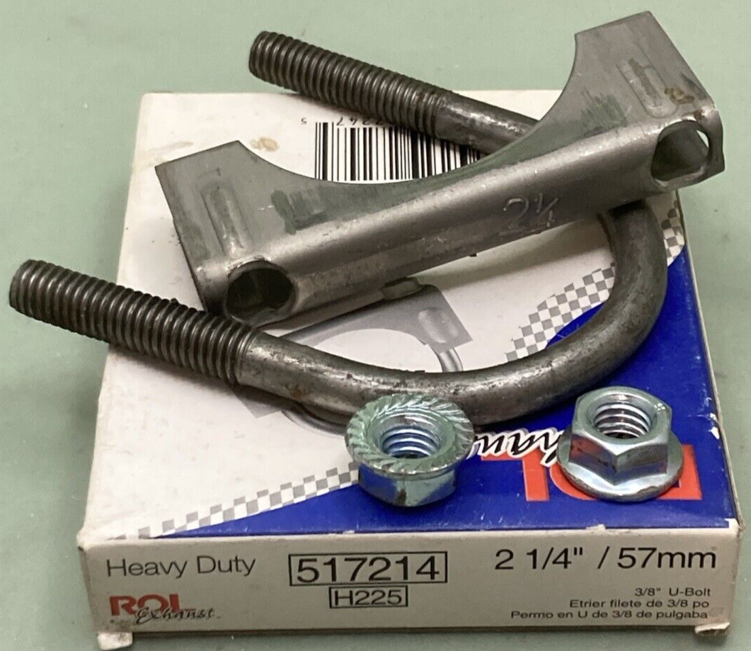 NEW GENUINE ROL 517214 CLAMP EXHAUST MUFFLER 2-1/4"HD 3/8" U-BOLT