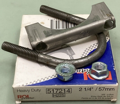 NEW GENUINE ROL 517214 CLAMP EXHAUST MUFFLER 2-1/4"HD 3/8" U-BOLT