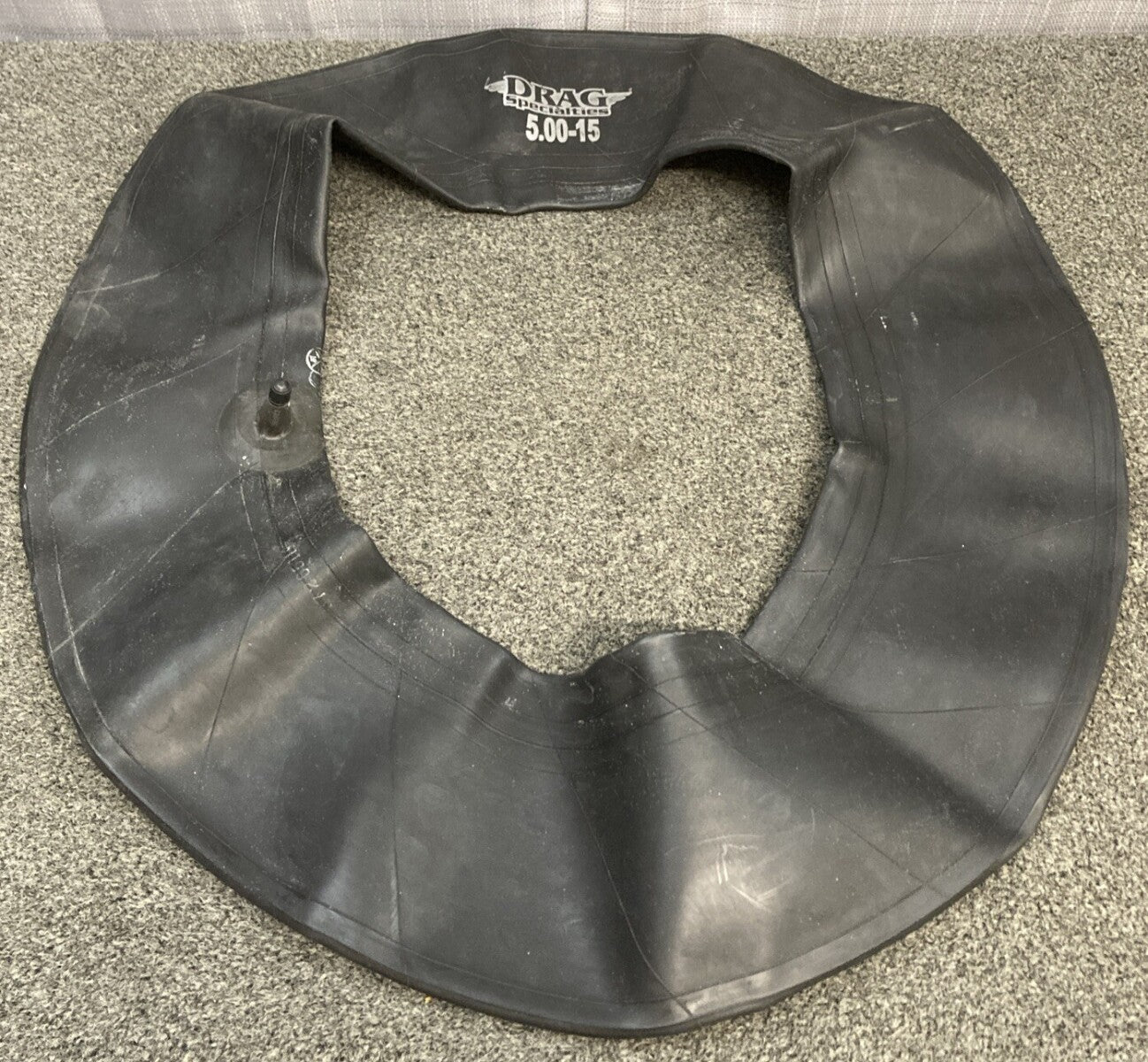 NEW GENUINE DRAG SPECIALTIES DS181228 INNER TUBE 5.00X15" SIDE RUBBER VALVE STEM
