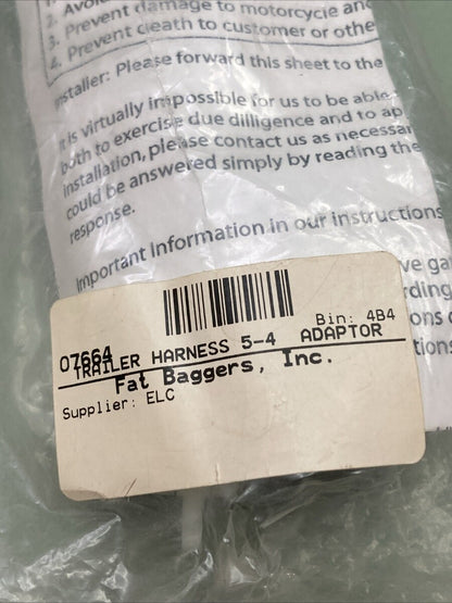 NEW ELECTRICAL CONNECTION 07664 TRAILER HARNESS 5-4 ADAPTOR