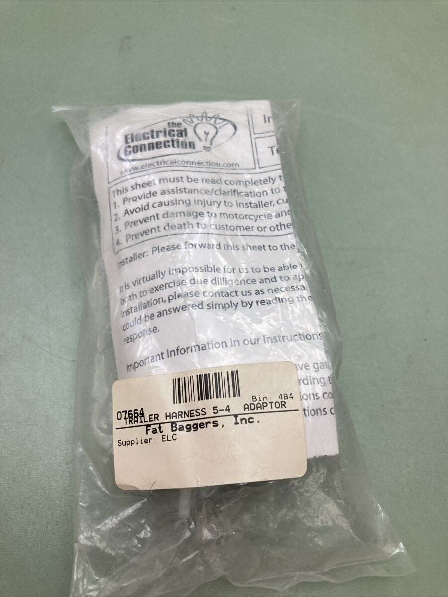 NEW ELECTRICAL CONNECTION 07664 TRAILER HARNESS 5-4 ADAPTOR