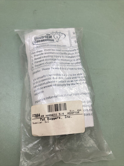 NEW ELECTRICAL CONNECTION 07664 TRAILER HARNESS 5-4 ADAPTOR