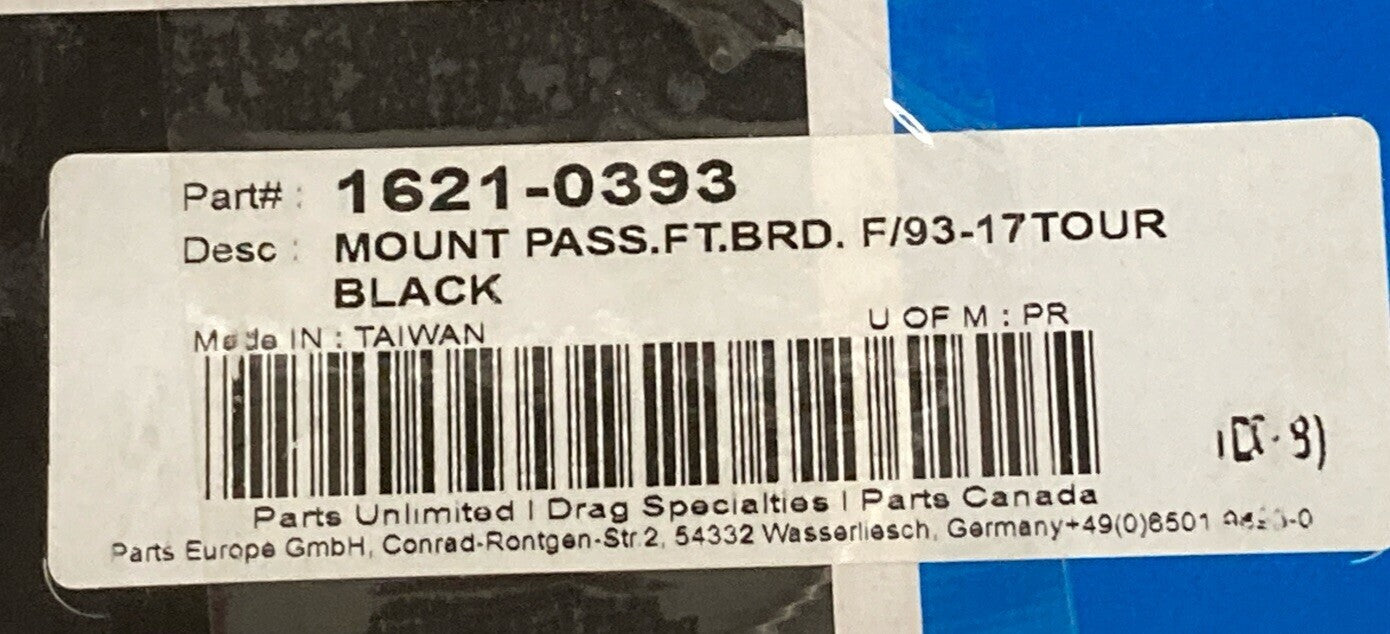 NEW GENUINE DRAG SPECIALTIES 1621-0393 MOUNT PASS FT BRD BRACKET F/93-17TOUR INC