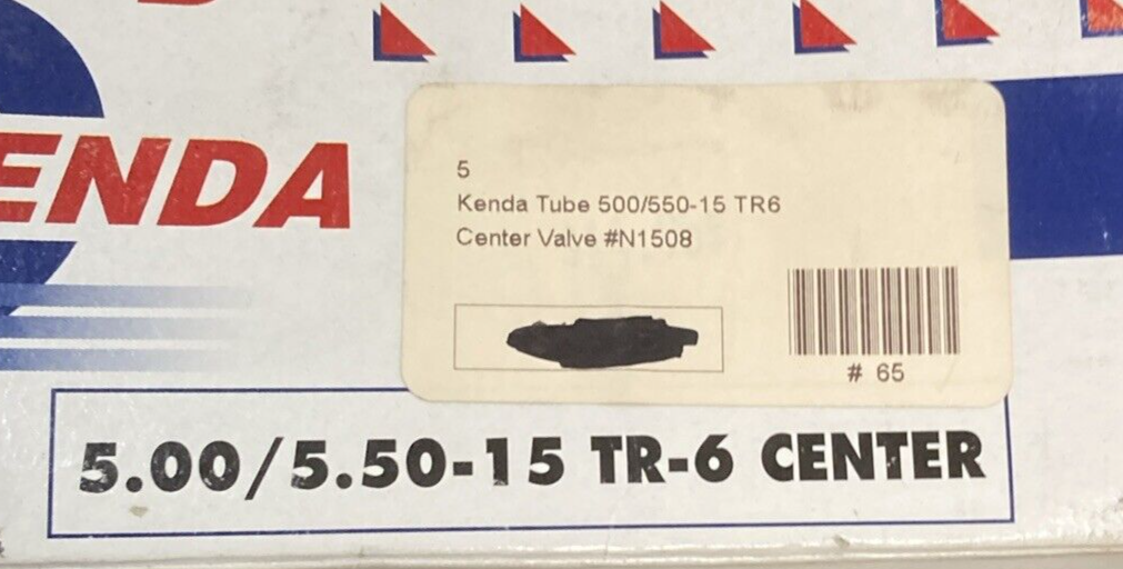 NEW KENDA N-1508 MOTORCYCLE TUBE 5.00/5.50-15 TR-6 CENTER