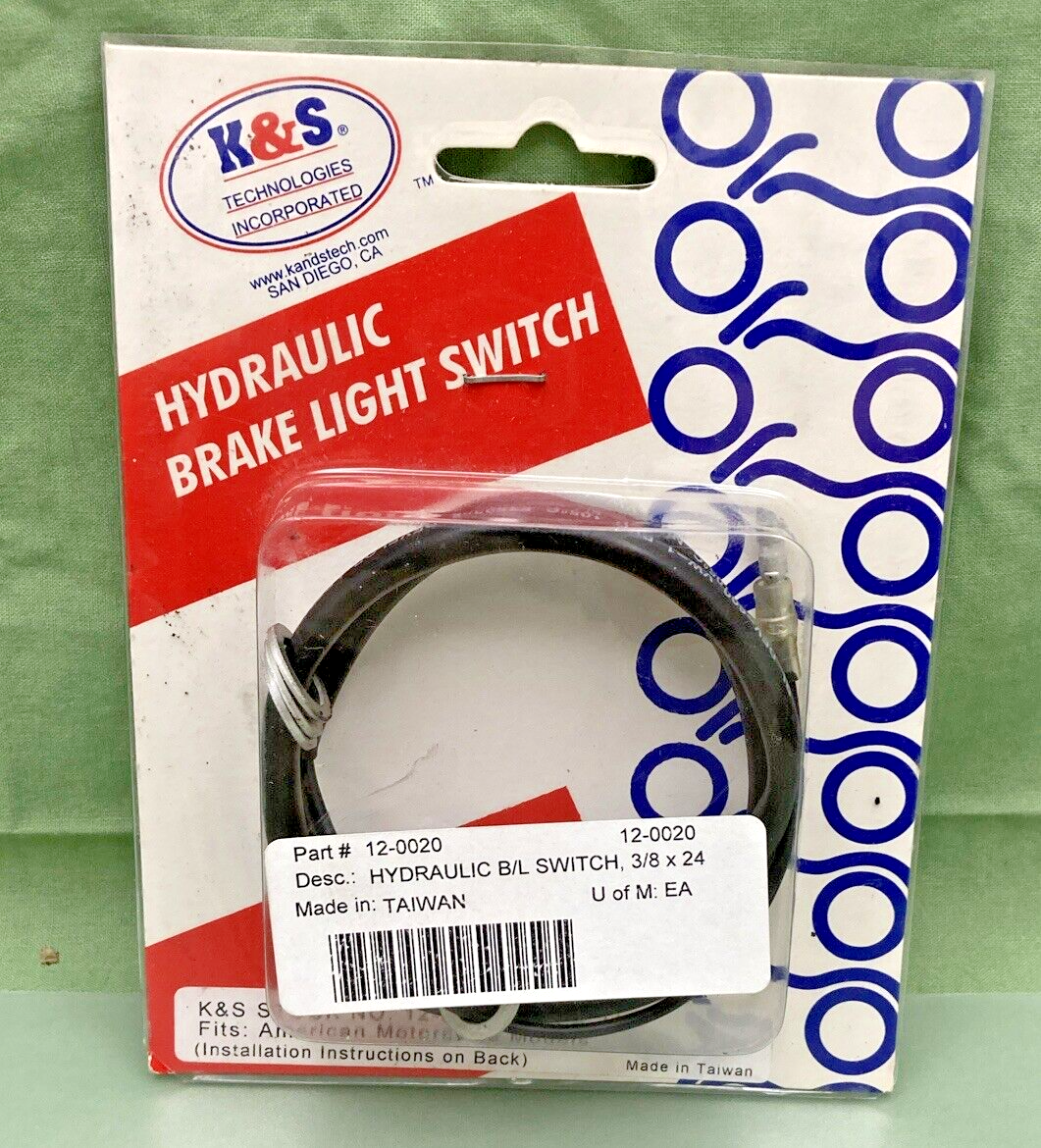 NEW GENUINE K&S TECHNOLOGIES 12-0020 HYDRAULIC BRAKE LIGHT SWITCH
