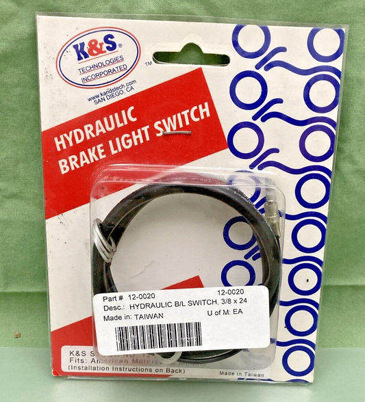 NEW GENUINE K&S TECHNOLOGIES 12-0020 HYDRAULIC BRAKE LIGHT SWITCH