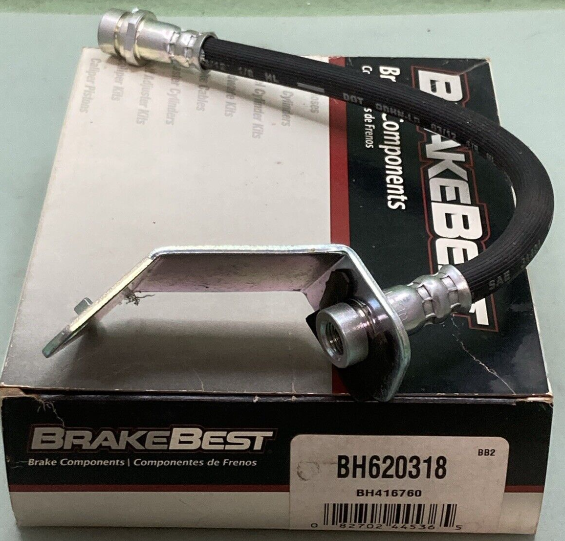 NEW BRAKEBEST BH620318 Brake Hose 10-9/16" W/ MOUNTING BRACKET