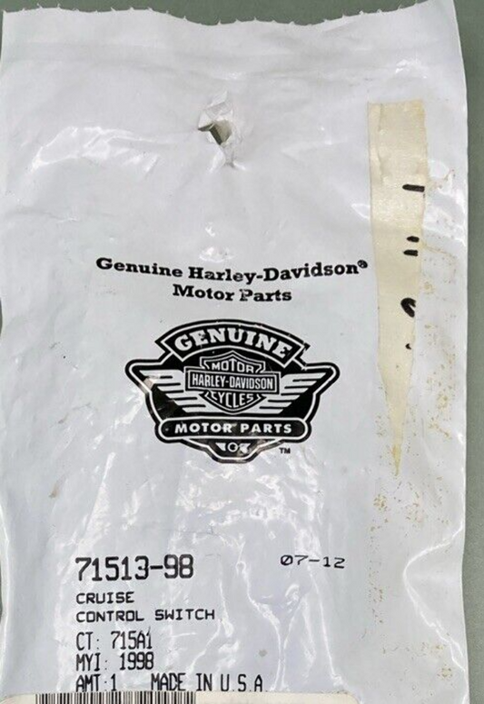 NEW GENUINE HARLEY-DAVIDSON 71513-98 CRUISE CONTROL SWITCH