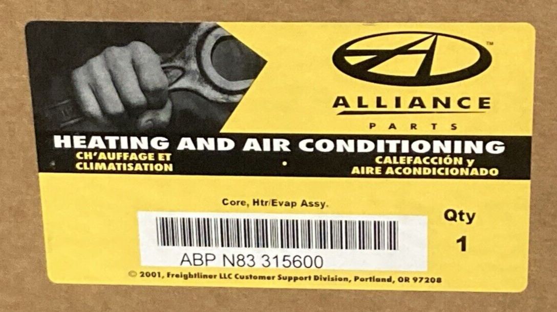NEW GENUINE ALLIANCE ABP N83 315600 A/C EVAPORATOR HEATER CORE