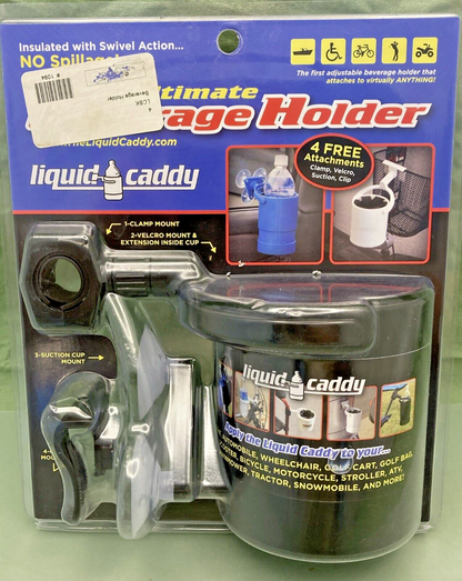 NEW GENUINE  LIQUID CADDY LCBK THE ULTIMAATE BEVERAGE HOLDER - BLACK