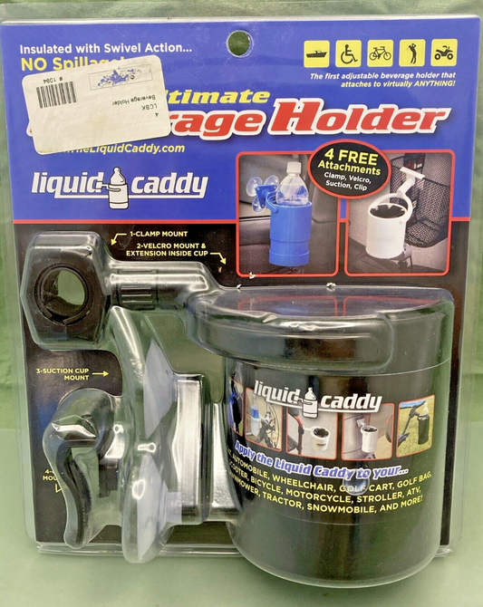 NEW GENUINE  LIQUID CADDY LCBK THE ULTIMAATE BEVERAGE HOLDER - BLACK