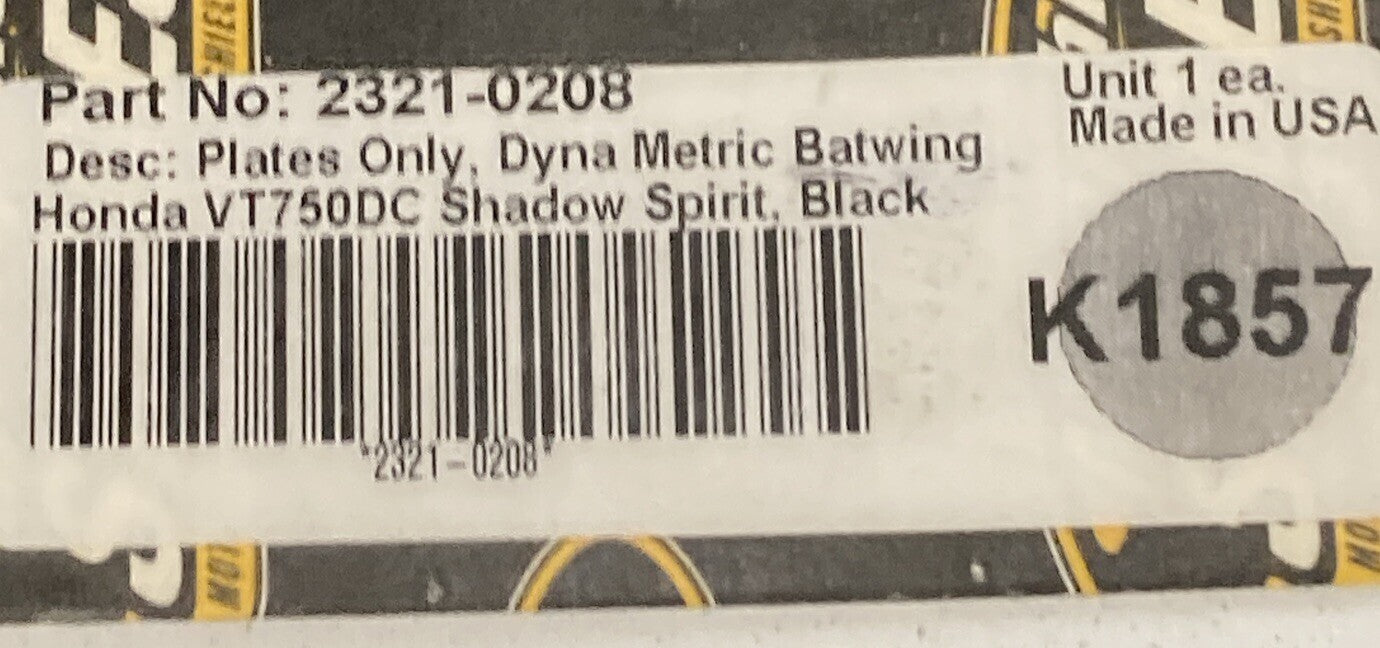 NEW GENUINE MEMPHIS SHADES 2321-0208 PLATES ONLY DYNA METRIC BATWING K1857