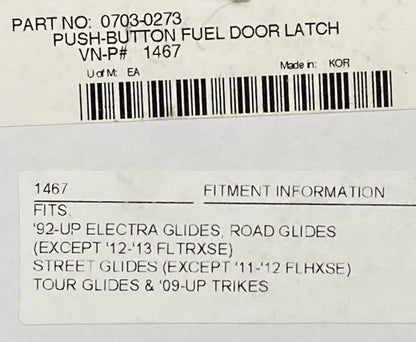 NEW KURYAKYN 1467 PUSH BUTTON FUEL DOOR LATCH