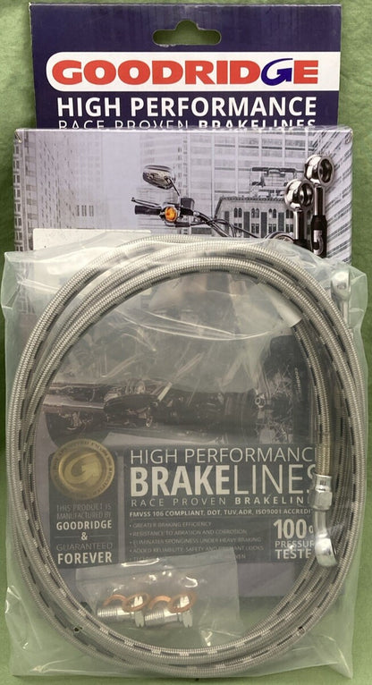 NEW GENUINE GOODRIDGE HD0099-1FCH/+6" UPPER BRAKE LINE