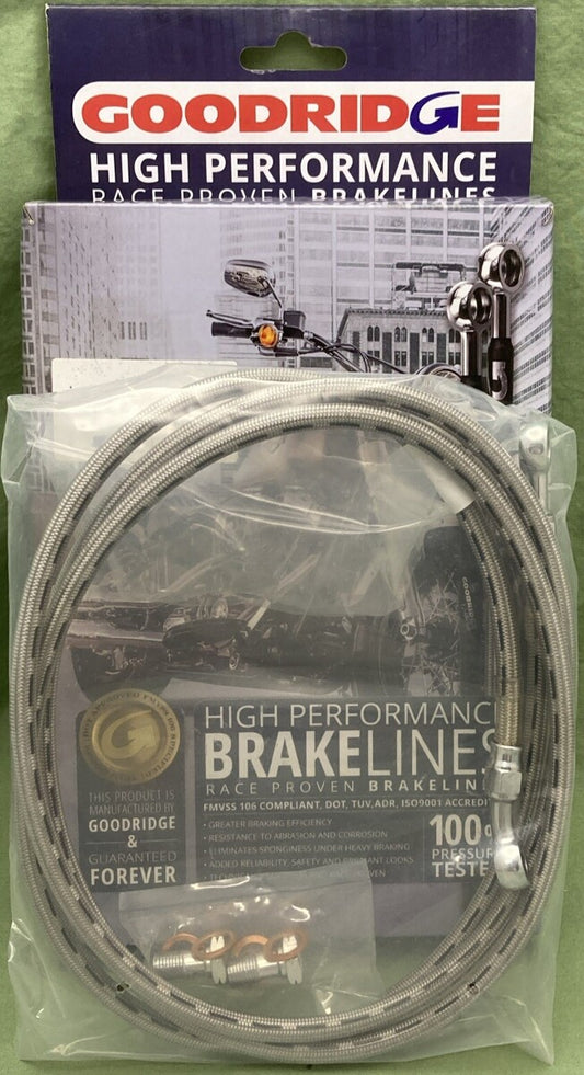 NEW GENUINE GOODRIDGE HD0099-1FCH/+6" UPPER BRAKE LINE
