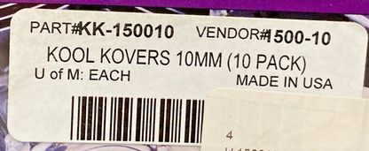 NEW GENUINE KOOL KOVERS KK-150010 10MM CHROMED COVERS FOR NON PLATED NUT & BOLT