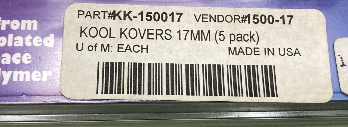QTY 5 NEW KOOL KOVER KK-150017 17MM CHROME COVER FOR NON-PLATED NUT &BOLT