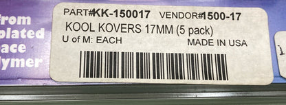 QTY 5 NEW KOOL KOVER KK-150017 17MM CHROME COVER FOR NON-PLATED NUT &BOLT