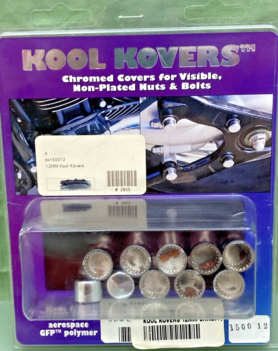 NEW GENUINE KOOL KOVER KK-150012 12MM CHROMED COVER NON-PLATED NUT & BOLT