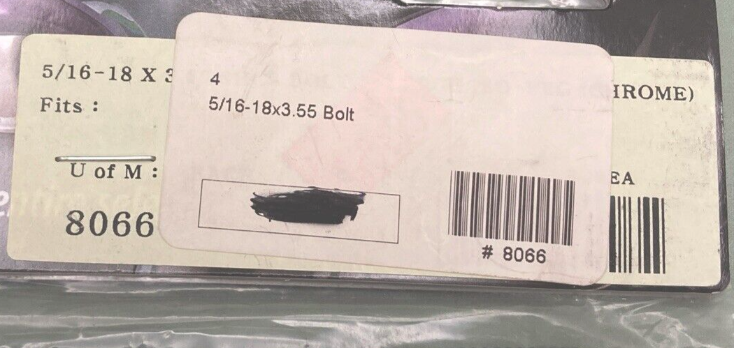 NEW GENUINE KURYAKYN 8066 CHROME BOLT FOOTPEG 5/16-18 X 3.55"