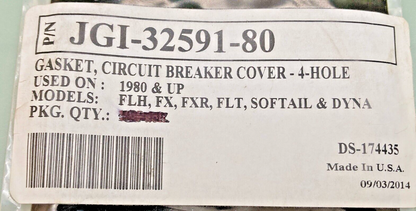 NEW GENUINE JAMES GASKETS SUPERSED JGI-32591-80 GASKET, CIRCUIT BREAKER COVER