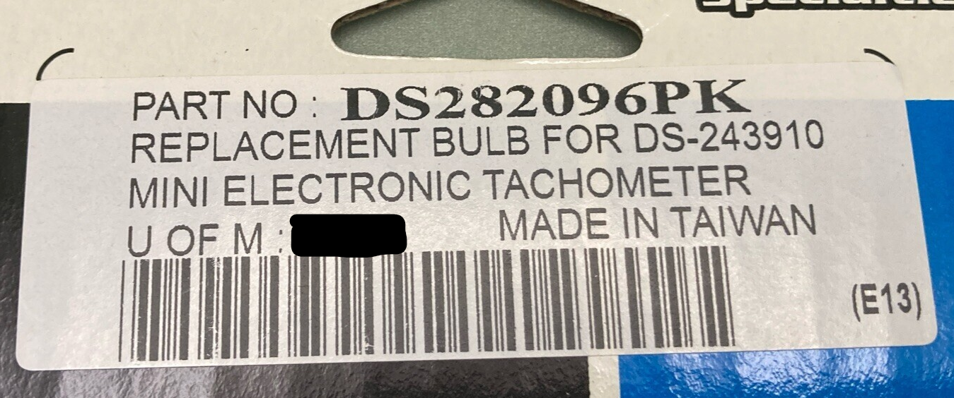 QTY 11 NEW GENUINE DRAG SPECIALTIES DS282096PK MINI ELEC TACHOMETER BULB
