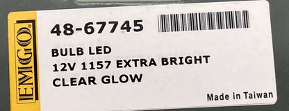 NEW GENUINE EMGO 48-67745 LED BULB 12V 1157 EXTRA BRIGHT CLEAR GLOW