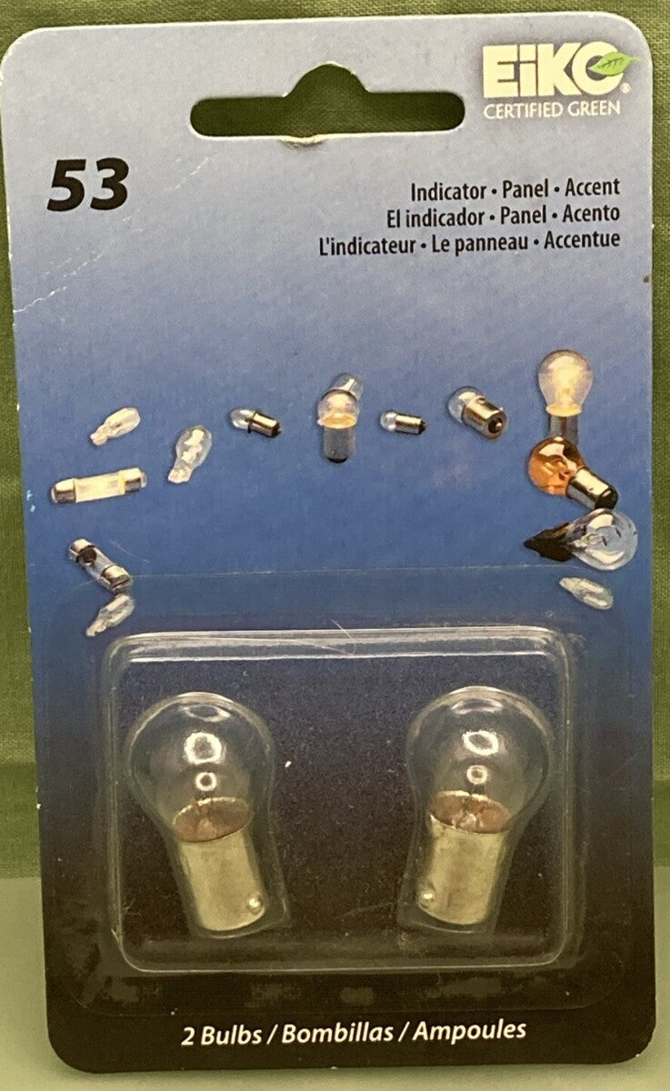 NEW GENUINE EIKO 53-BP G3-1/2 MINIATURE BAYONET BASE HALOGEN BULB, 14.4V/0.12 AM