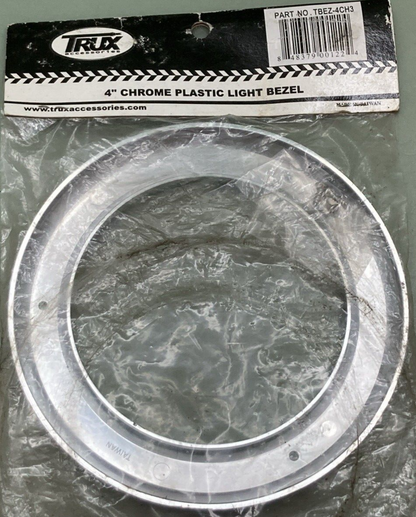 NEW TRUX TBEZ-4CH3 BEZEL LIGHT 4" CHROME PLASTIC
