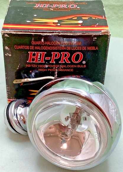 NEW HI-PRO 30614 LIGHT 4" ROUND CLEAR FOG QUARTZ-HALOGEN H3-12V